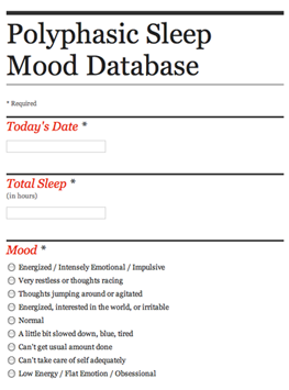 Google Form of Polyphasic Sleep Survey