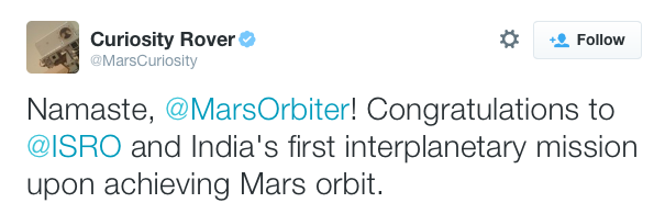 mars rover twitter account