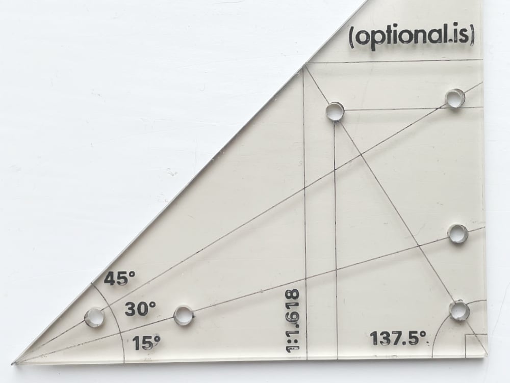 Design 2: Gold Ratio Ruler Common Angles