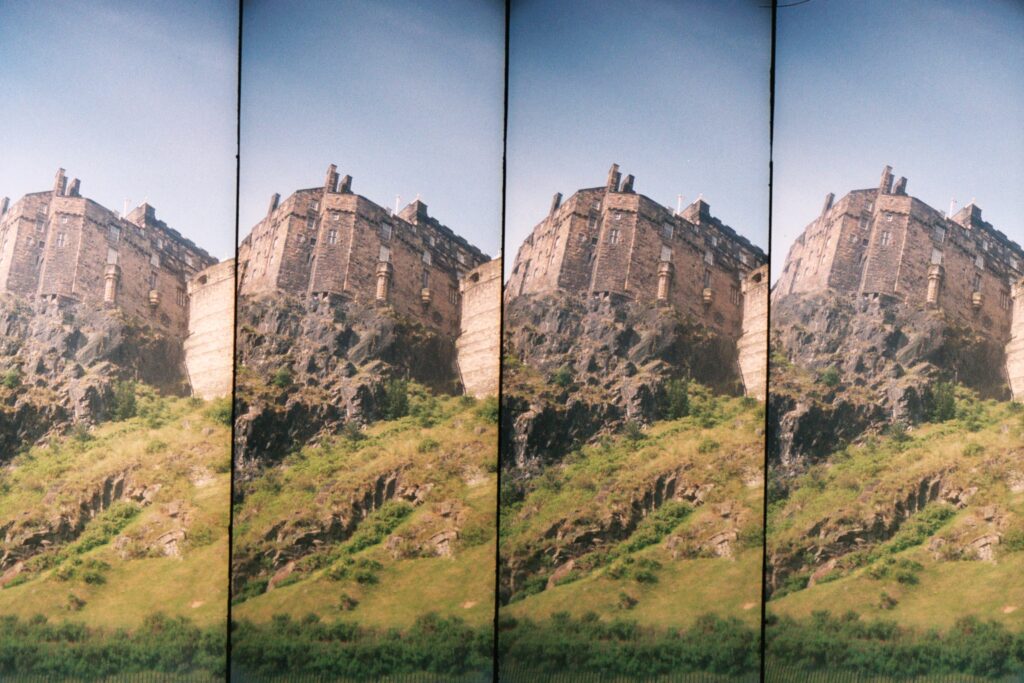 Edinburgh Castle in a LOMO Super Sampler shot