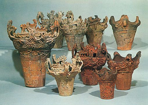 Collection of Jomon Flame Pots