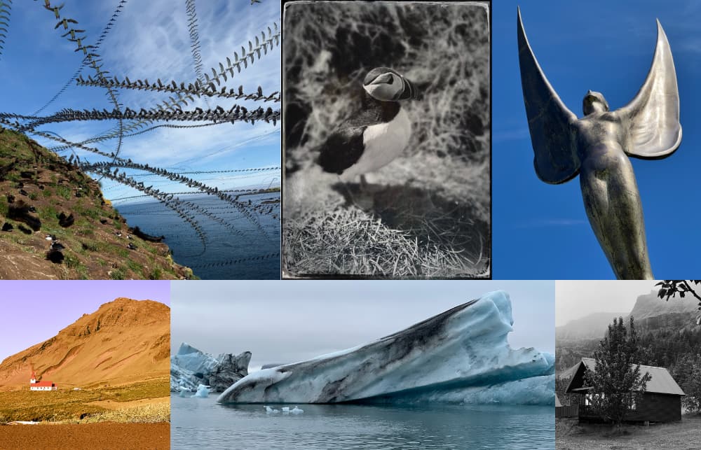 Collage of photos from around Iceland