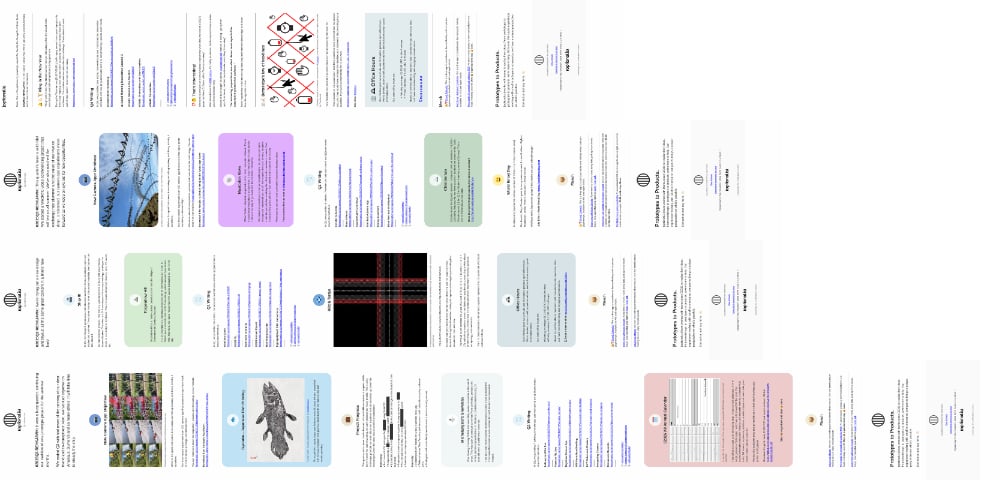 Horizontal screenshots of the four quarternotes newsletters