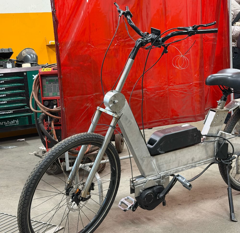 electronic bike in a workshop