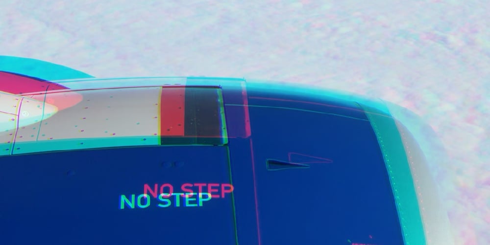 image out the window flying to Miami